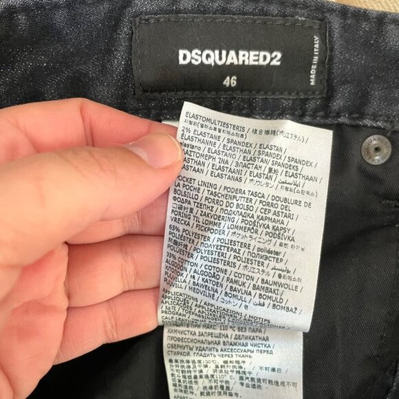 DSQUARED2 D2 Pop 80's Wash Bro Jeans Graffiti Size 46 - Picture 8 of 9